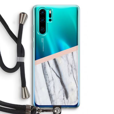 A touch of peach: Huawei P30 Pro Transparant Hoesje met koord