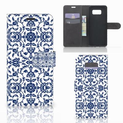 Samsung Galaxy S8 Plus Hoesje Flower Blue