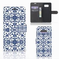 Samsung Galaxy S8 Plus Hoesje Flower Blue