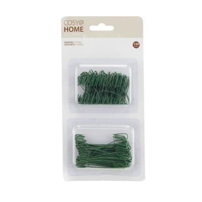 Kerstbalhaakjes - 150x - groen - 4 en 7 cm - kerstballen ophang haakjes - kerstboomhaakjes