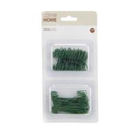 Kerstbalhaakjes - 150x - groen - 4 en 7 cm - kerstballen ophang haakjes - kerstboomhaakjes