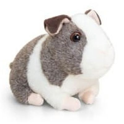 Keel Toys pluche cavia knuffel grijs/wit met geluid 16 cm