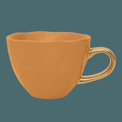 Good Morning kop Cappuccino / Thee Ø11 cm - Karamel (set van 4)