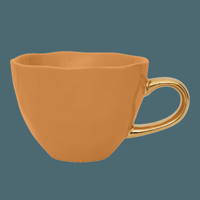 Good Morning kop Cappuccino / Thee Ø11 cm - Karamel (set van 4)