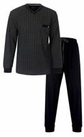Pyjama heren lange mouw - V-hals - Ruit