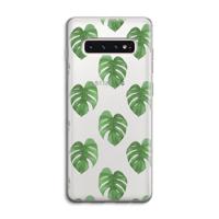 Monstera leaves: Samsung Galaxy S10 4G Transparant Hoesje