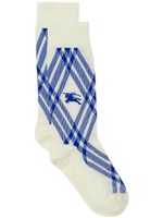 Burberry chaussettes à motif Equestrian Knight - Blanc