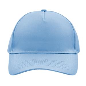 Baseball pet/cap 5 panels - lichtblauw - volwassenen - Voordelige caps - katoen