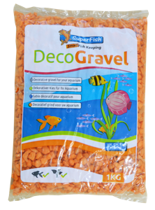 Superfish Deco Grind Neon Oranje 1kg - Veilige & Levendige Bodembedekking voor Kleine Aquaria