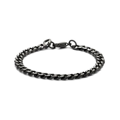 Armband Gourmetschakel staal goudkleurig 7 mm