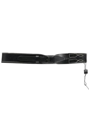 Gianfranco Ferré Pre-Owned ceinture à détails de coutures (années 1990) - Noir