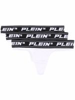 Philipp Plein lot de 3 strings à bande logo - Blanc - thumbnail