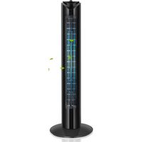 Ventilator - Aigi Bensy - 45W - Torenventilator - Timer - Staand - Rond - Zwart - Kunststof Ventilator - Aigi Bensy - 45W - Torenventilator - Timer - Staand - Rond - Zwart - Kunststof