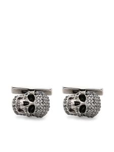 Alexander McQueen boutons de manchette Crystal Skull - Argent