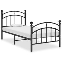 Bedframe metaal zwart 100x200 cm
