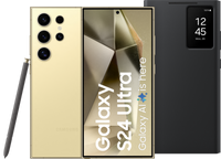 Samsung Galaxy S24 Ultra 256GB Geel 5G + Smart View Book Case Zwart