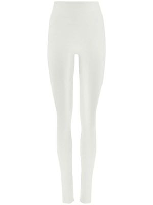 Ferragamo legging à détails de zips - Blanc