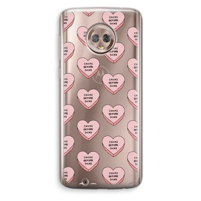 Chicks before dicks: Motorola Moto G6 Transparant Hoesje