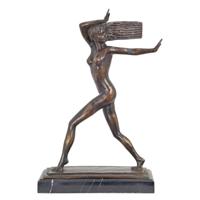 A BRONZE SCULPTURE OF A DANCER