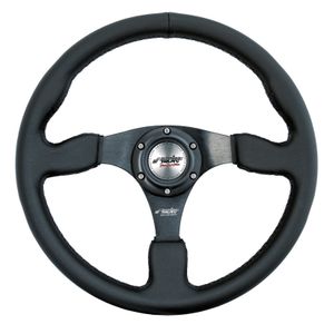 Simoni Racing Sportstuur Defender 350mm - Zwart Eco-Leder SRDEF35P