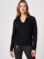 Wikkeltrui met polokraag van cashmere superfijn gebreid