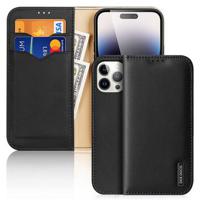 iPhone 15 Pro Max Dux Ducis Hivo Wallet Leren Hoesje - Zwart