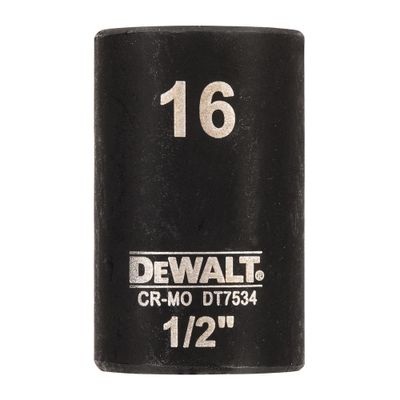 DeWalt Accessoires Impact dop 16mm 1/2" (Kort - 38mm) - DT7534-QZ