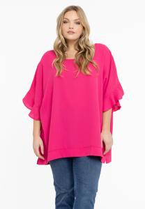 Yoek Blouse met vleermuismouwen | Roze | Maat 46/48