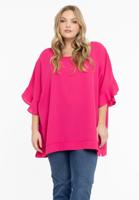 Yoek Blouse met vleermuismouwen | Roze | Maat 42/44