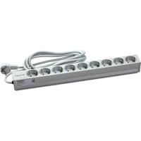 Schneider Electric NSYAPU19S9 19 inch Stekkerdoos voor patchkast 1 HE Geaarde contactdoos Aluminium