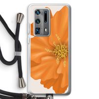 Orange Ellila flower: Huawei P40 Pro Plus Transparant Hoesje met koord