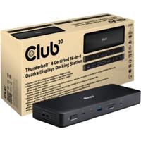 Club 3D thunderbolt 4, 16-in-1 quadra displays dockstation dockingstation