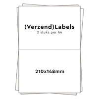 Huismerk 2 stickers per A4 (210x148mm)
