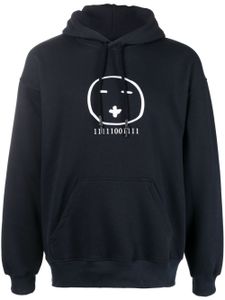 Société Anonyme hoodie imprimé à lien de resserrage - Bleu