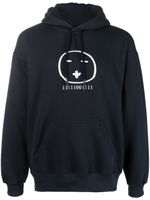 Société Anonyme hoodie imprimé à lien de resserrage - Bleu - thumbnail