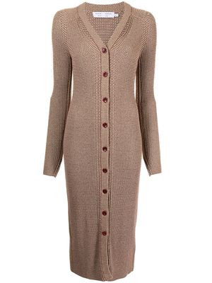 Proenza Schouler White Label robe en maille à motif géométrique - Marron