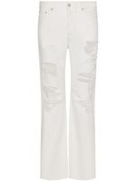 Dolce & Gabbana DGVIB3 jean droit à effet usé - Blanc