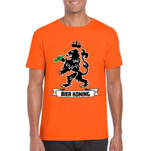 Oranje Koningsdag t-shirt - Bier koning - heren