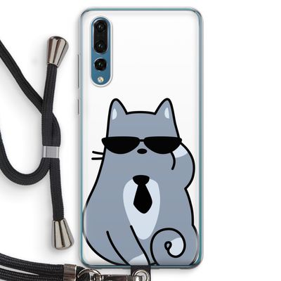 Cool cat: Huawei P20 Pro Transparant Hoesje met koord