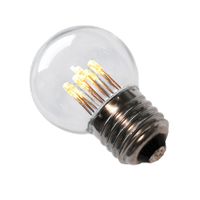 LED lamp helder 45mm E27 1W 6LED extra warmwit licht 2400K voor buiten en binnen