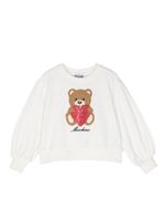 Moschino Kids sweat Teddy Bear à sequins - Blanc