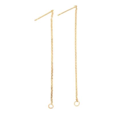 Creativ Company Oorbellen van ketting verguld, 1 paar