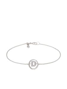 Annoushka bracelet en or blanc 18ct à initiale D ornée de diamants - Argent