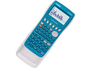 Casio fx-7400GII Grafische rekenmachine werkt op batterijen Cyaan Aantal  displayposities: 21 - grijs
