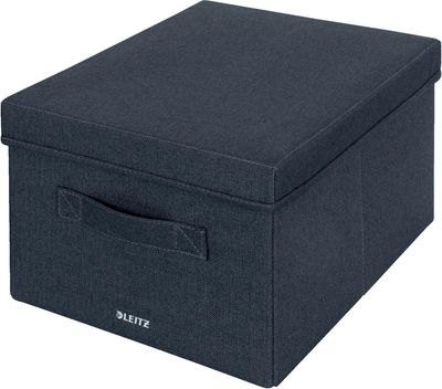 Leitz stoffen opbergdoos, medium, grijs, set van 2 stuks