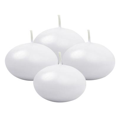 10x Bruiloft/huwelijk drijfkaarsen wit 5 cm