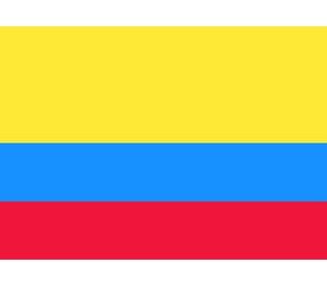 10x Vlag Colombia stickers 10 cm