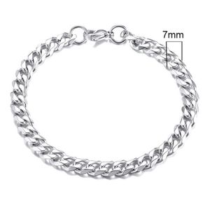 Stalen heren armband LGT JWLS Gourmet schakel Zilverkleurig 7mm-18cm