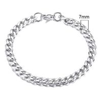 Stalen heren armband LGT JWLS Gourmet schakel Zilverkleurig 7mm-18cm
