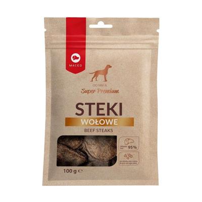 MACED Beef Steaks - Hondensnack - 100 g